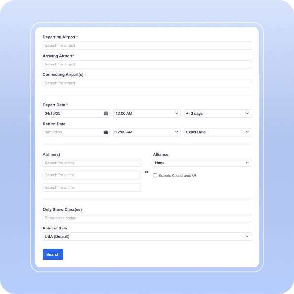 Upgrade and award inventory screenshot showing available seats